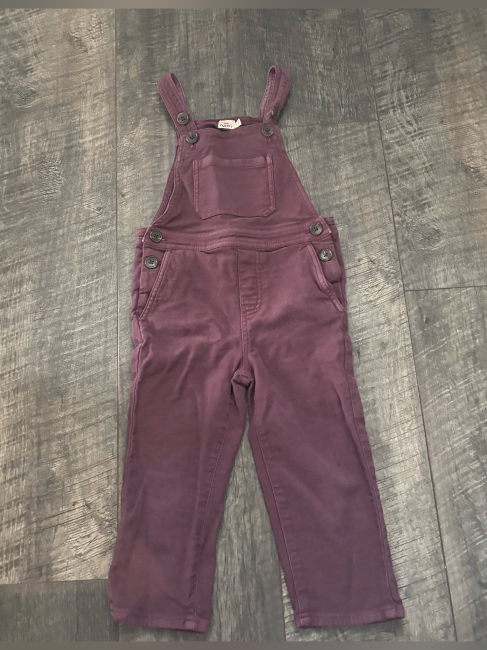 Faherty Plum Kids Overalls